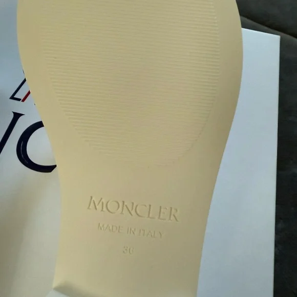 Moncler Women's White Slide Sandals - Picture 5 of 5